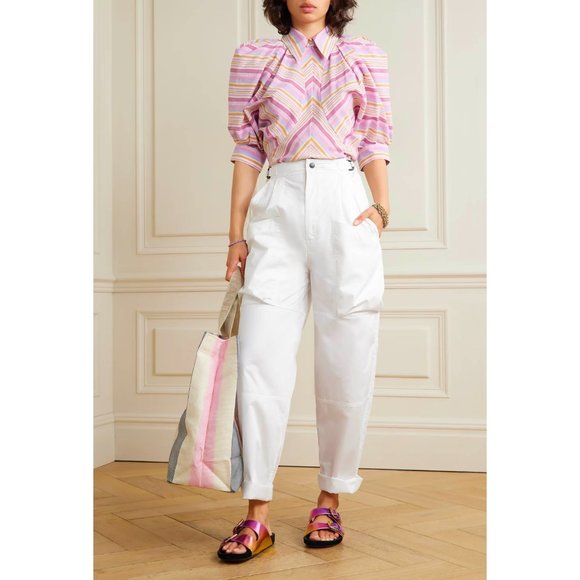 NWT Isabel Marant White "Ferima" Pants, size 40. Fits like a size 6/8 - Picture 3 of 17